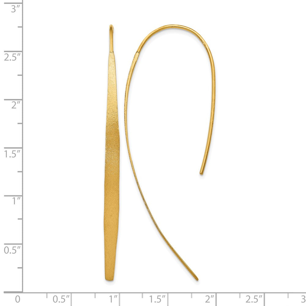 Ss/Gold Plated Sterling Silver Gold-Plated Polished And Brushed Earrings