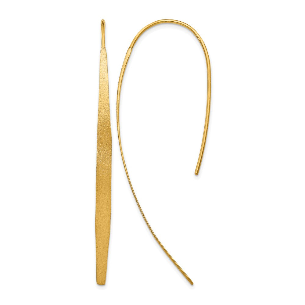 Ss/Gold Plated Sterling Silver Gold-Plated Polished And Brushed Earrings