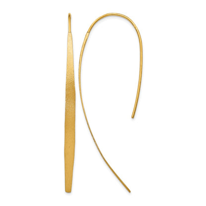 Ss/Gold Plated Sterling Silver Gold-Plated Polished And Brushed Earrings