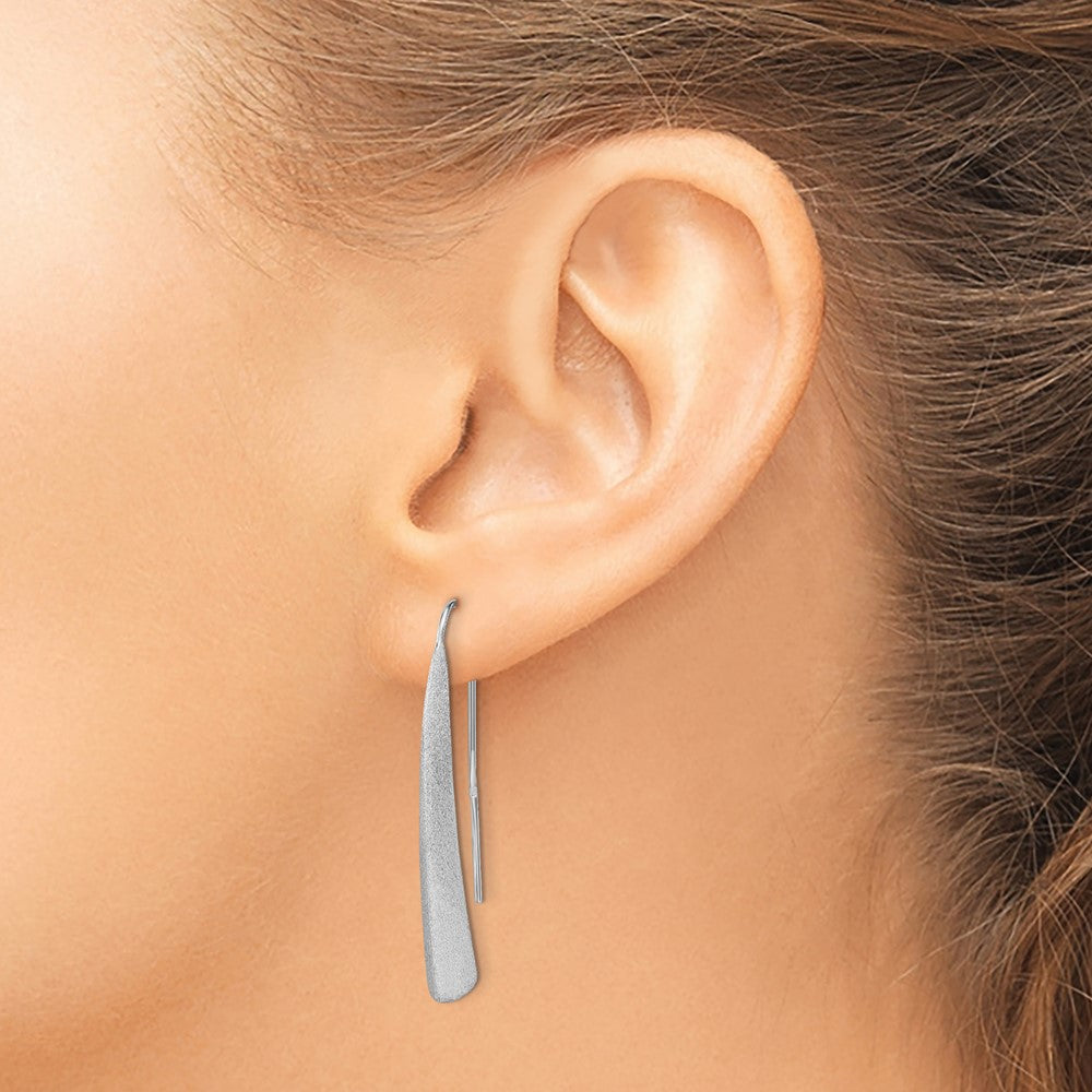Sterling Silver Polished And Brushed Earrings