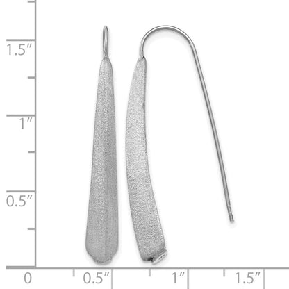 Sterling Silver Polished And Brushed Earrings
