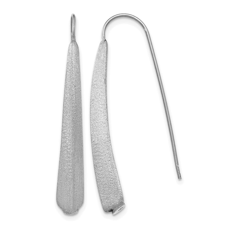 Sterling Silver Polished And Brushed Earrings