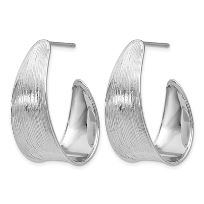 Sterling Silver Polished And Textured Earrings