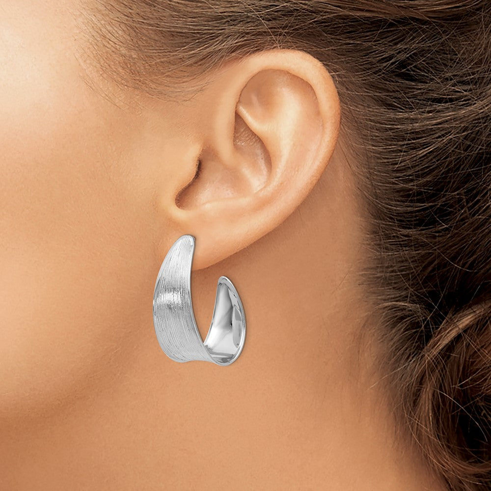 Sterling Silver Polished And Textured Earrings