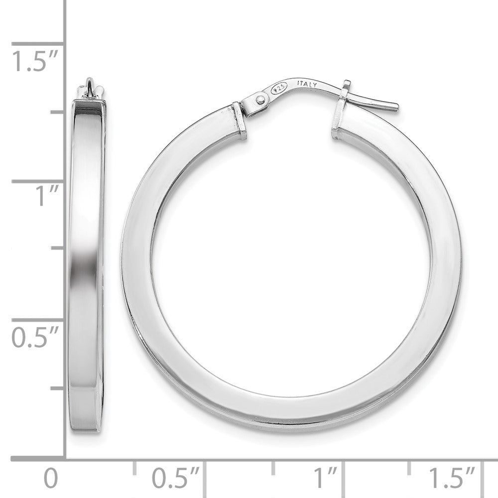 Sterling Silver Polished Hoop Earrings
