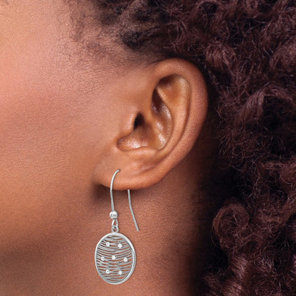 Sterling Silver Polished Preciosa Crystal Earrings