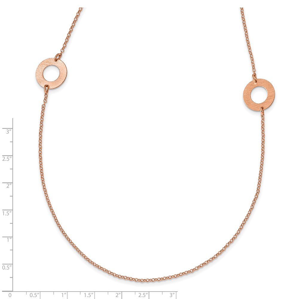 Sterling Silver Rose-Tone Fancy Necklace