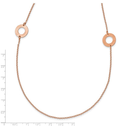 Sterling Silver Rose-Tone Fancy Necklace