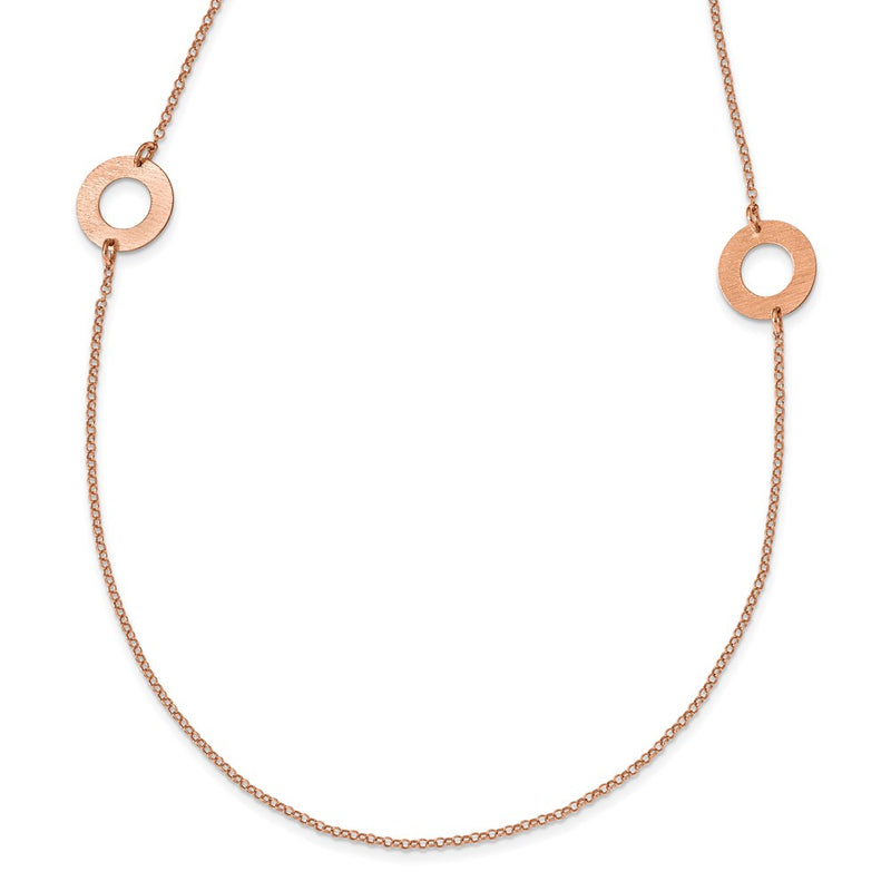 Sterling Silver Rose-Tone Fancy Necklace