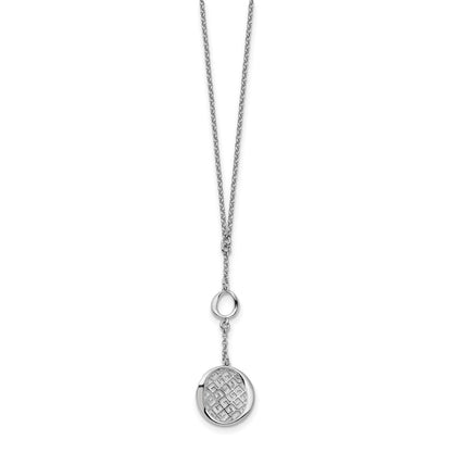Sterling Silver Rhodium-Plated Filigree W/1.5In Ext. Necklace