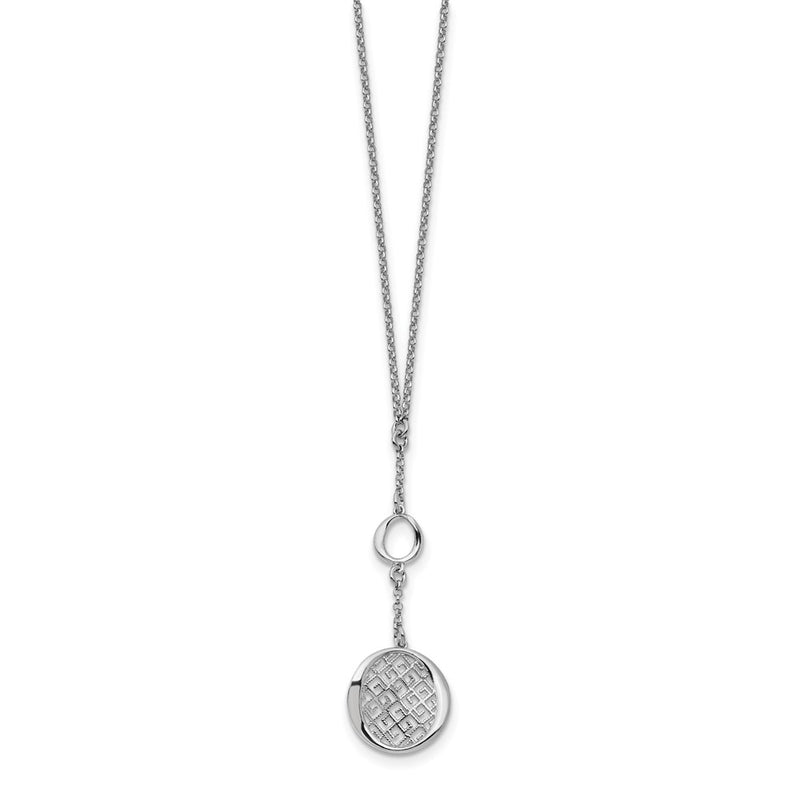 Sterling Silver Rhodium-Plated Filigree W/1.5In Ext. Necklace