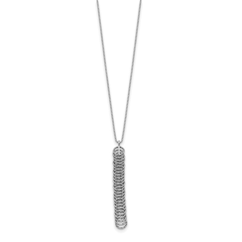 Sterling Silver Polished W/2 In Ext. Fancy Necklace