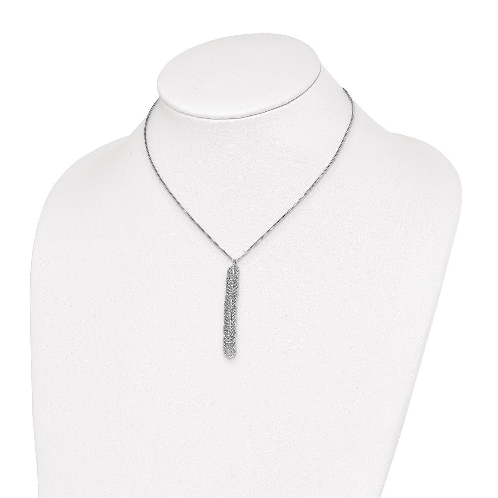 Sterling Silver Polished W/2 In Ext. Fancy Necklace