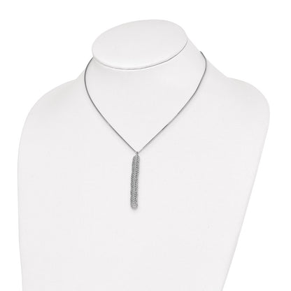 Sterling Silver Polished W/2 In Ext. Fancy Necklace