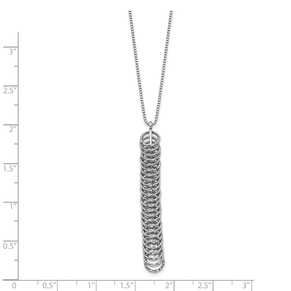Sterling Silver Polished W/2 In Ext. Fancy Necklace