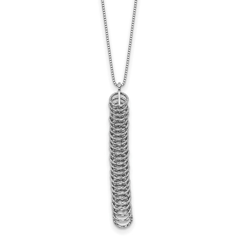 Sterling Silver Polished W/2 In Ext. Fancy Necklace