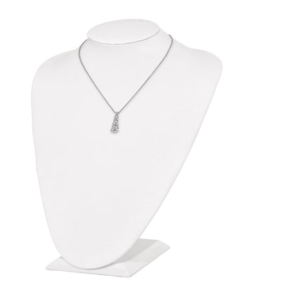 Sterling Silver Polished Dangle Balls W/.75 In Ext. Necklace