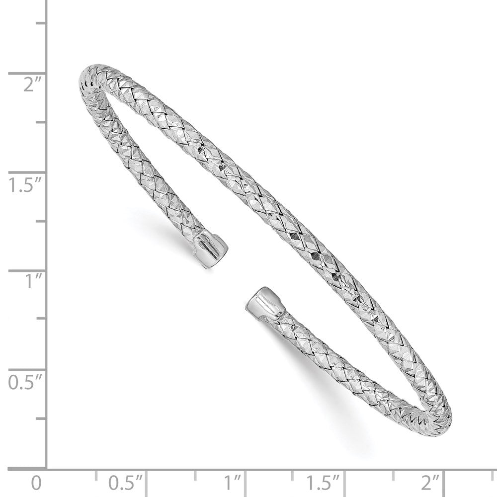 Sterling Silver Rhodium-Plated Polished Bangle