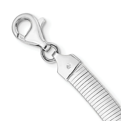Sterling Silver Rhod Plated Polished Textured Reversible Necklace