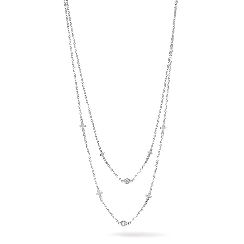 sterling-silver-rhod-pl-cz-cross-multi-strand-w-2in-ext-necklace-qlf1281-16
