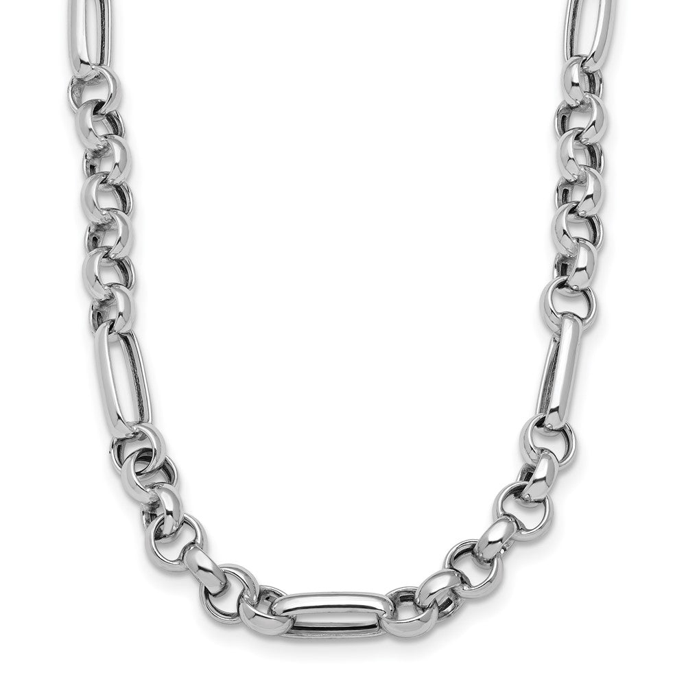 sterling-silver-rh-plated-polished-fancy-link-necklace-qlf1297-18