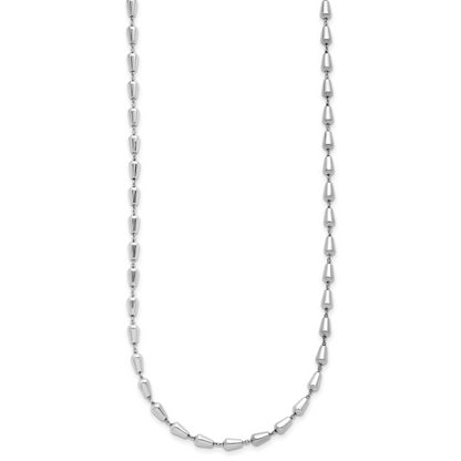 Sterling Silver Rh Plated Polished 16In 2In Ext. Necklace