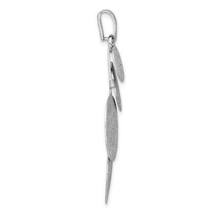 Sterling Silver Ss Radiant Essence Textured Contemporary Circles Pendant