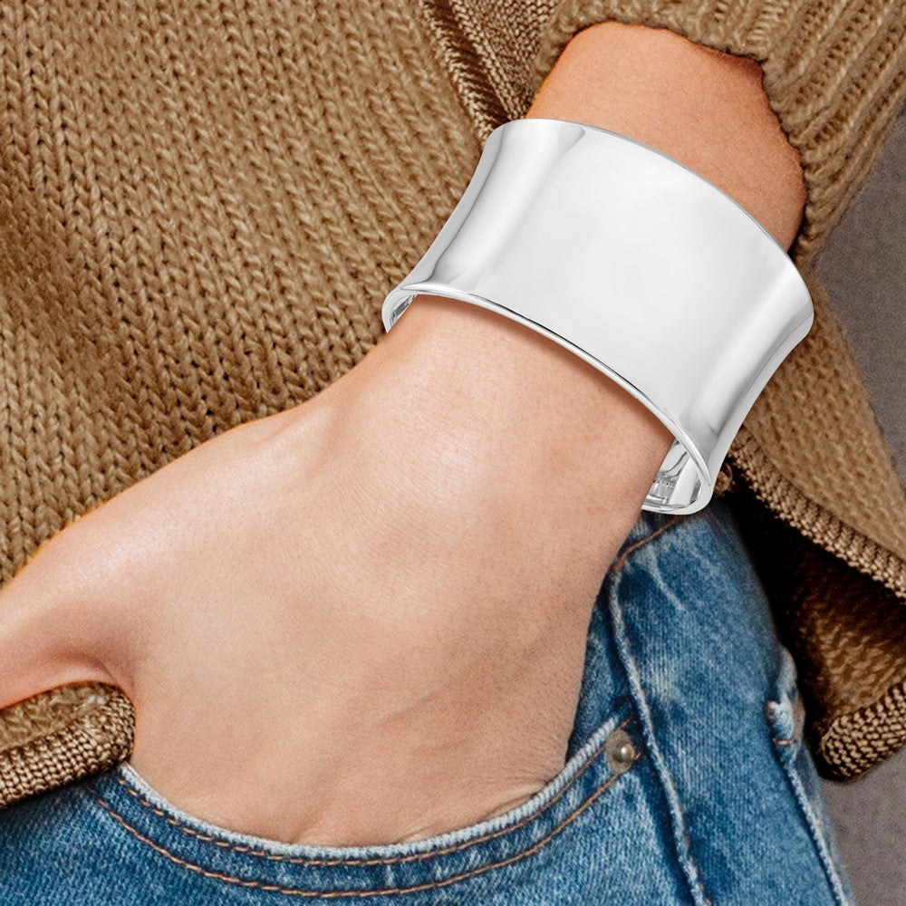 Sterling Silver Polished Slip-On Bangle