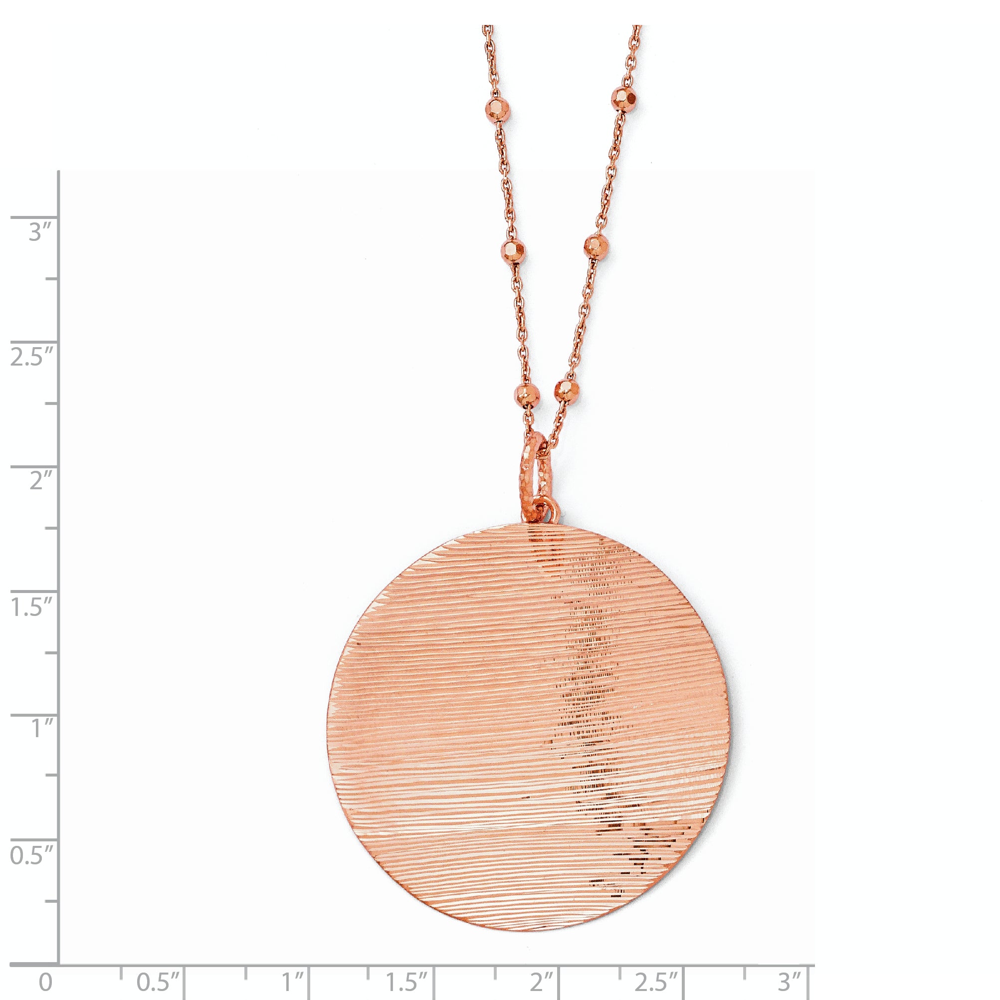 Sterling Silver Ss Radiant Essence Rose-Tone Flash 24K Plate Neck W/2In Ext