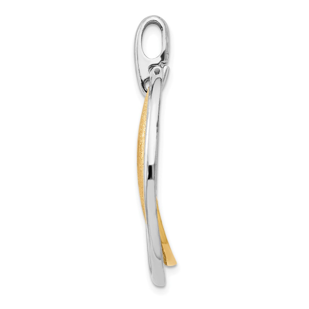 Sterling Silver Gold-Tone Rh And Flash 24K Plated Pendant
