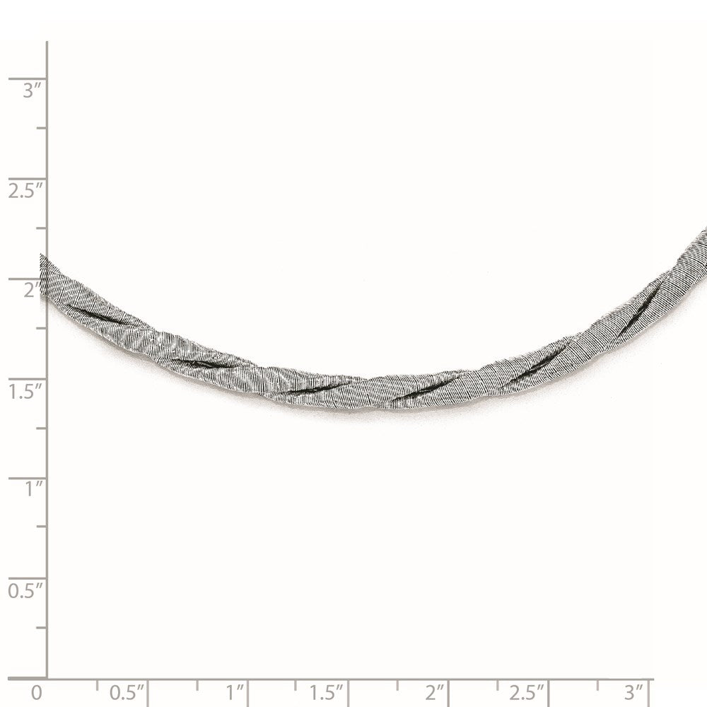 Sterling Silver Textured W/ Extender Chain Necklace