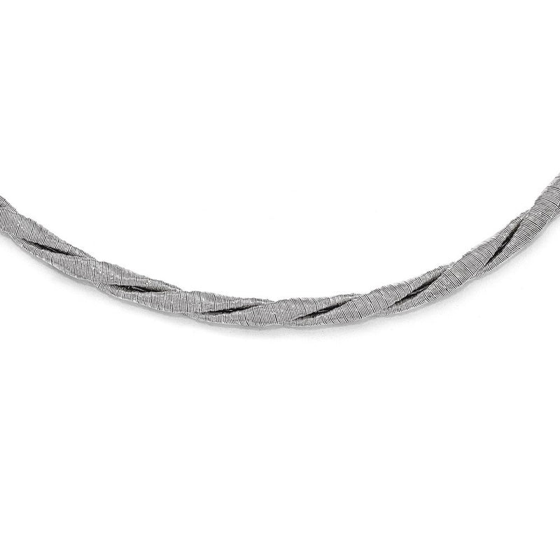 Sterling Silver Textured W/2.5In Extender Necklace