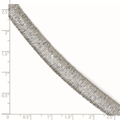 7.5 Inch Sterling Silver Polished And Textured Bracelet