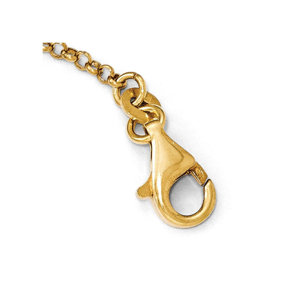 Sterling Silver Flash-Plated Gold-Tone W/1.5In Ext. Necklace
