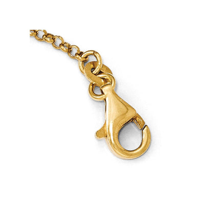 Sterling Silver Flash-Plated Gold-Tone W/1.5In Ext. Necklace