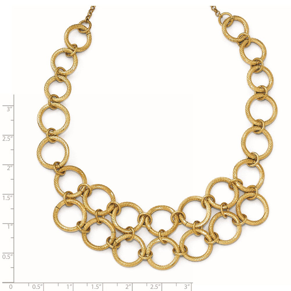 Sterling Silver Flash-Plated Gold-Tone W/1.5In Ext. Necklace