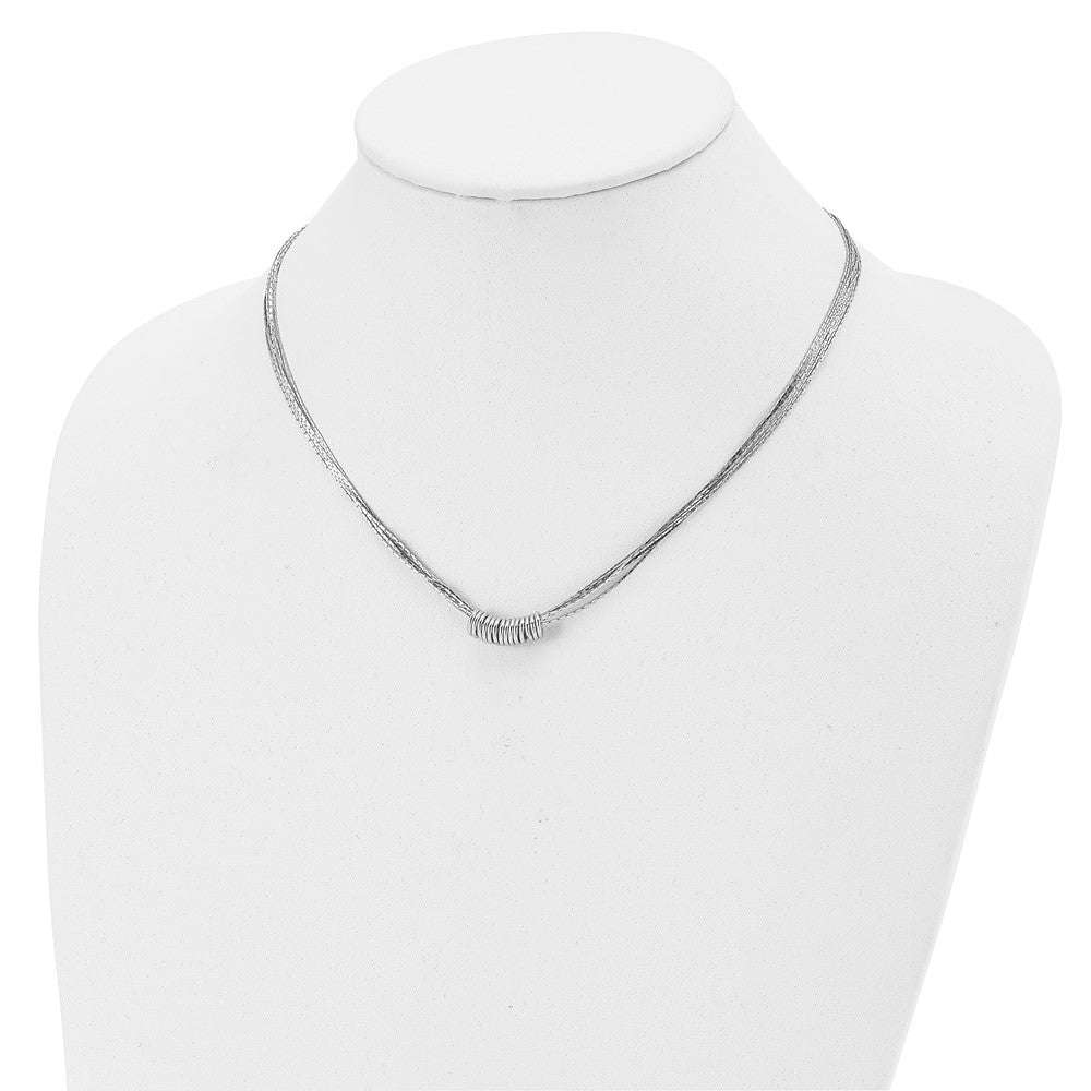 Sterling Silver 9 -.50 mm Multi-Strand Necklace