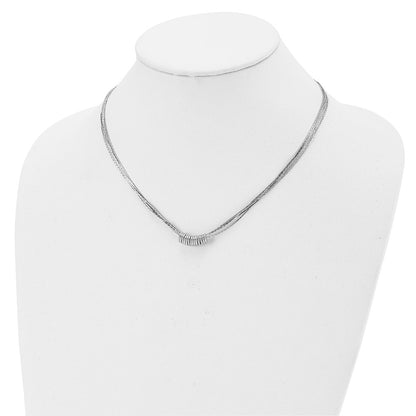 Sterling Silver 9 -.50 mm Multi-Strand Necklace