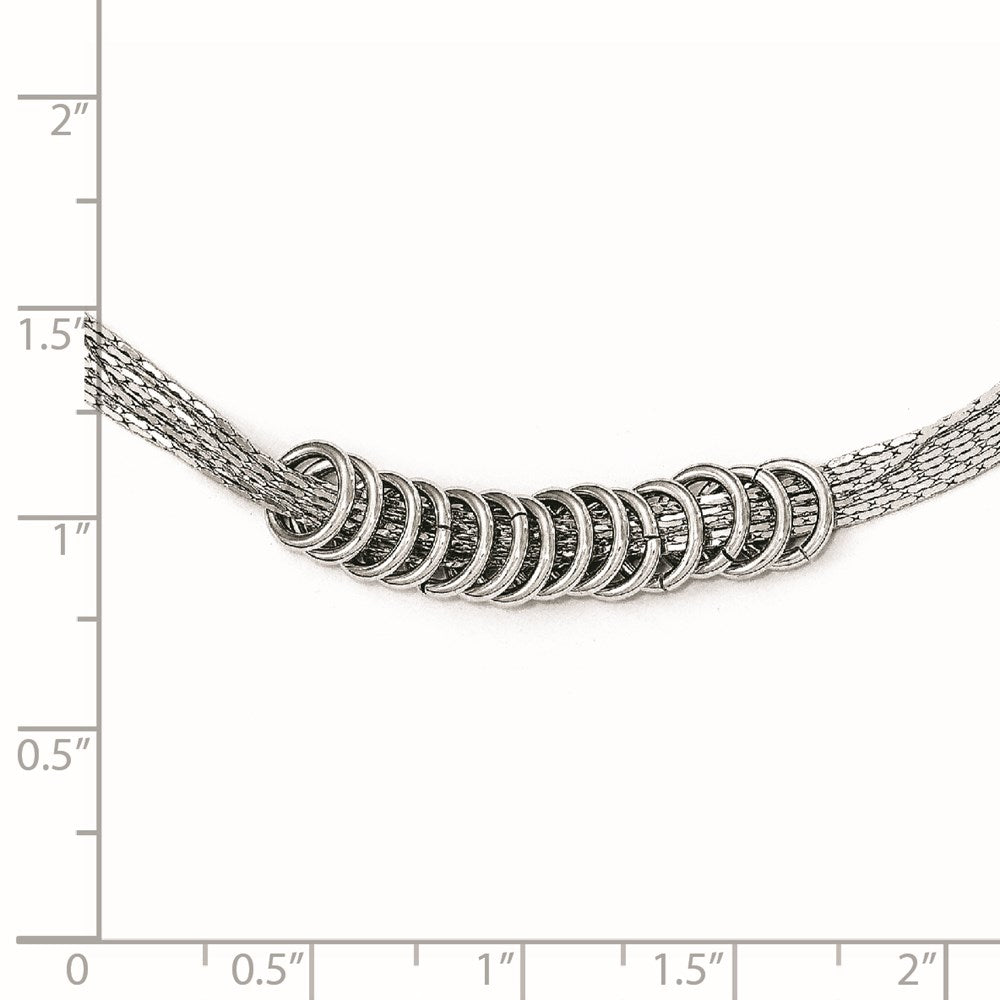 Sterling Silver 9 -.50 mm Multi-Strand Necklace
