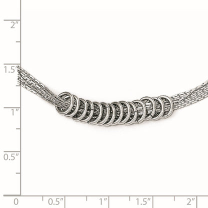 Sterling Silver 9 -.50 mm Multi-Strand Necklace