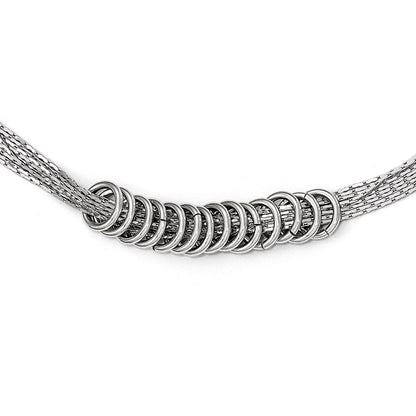 Sterling Silver 9 -.50 mm Multi-Strand Necklace