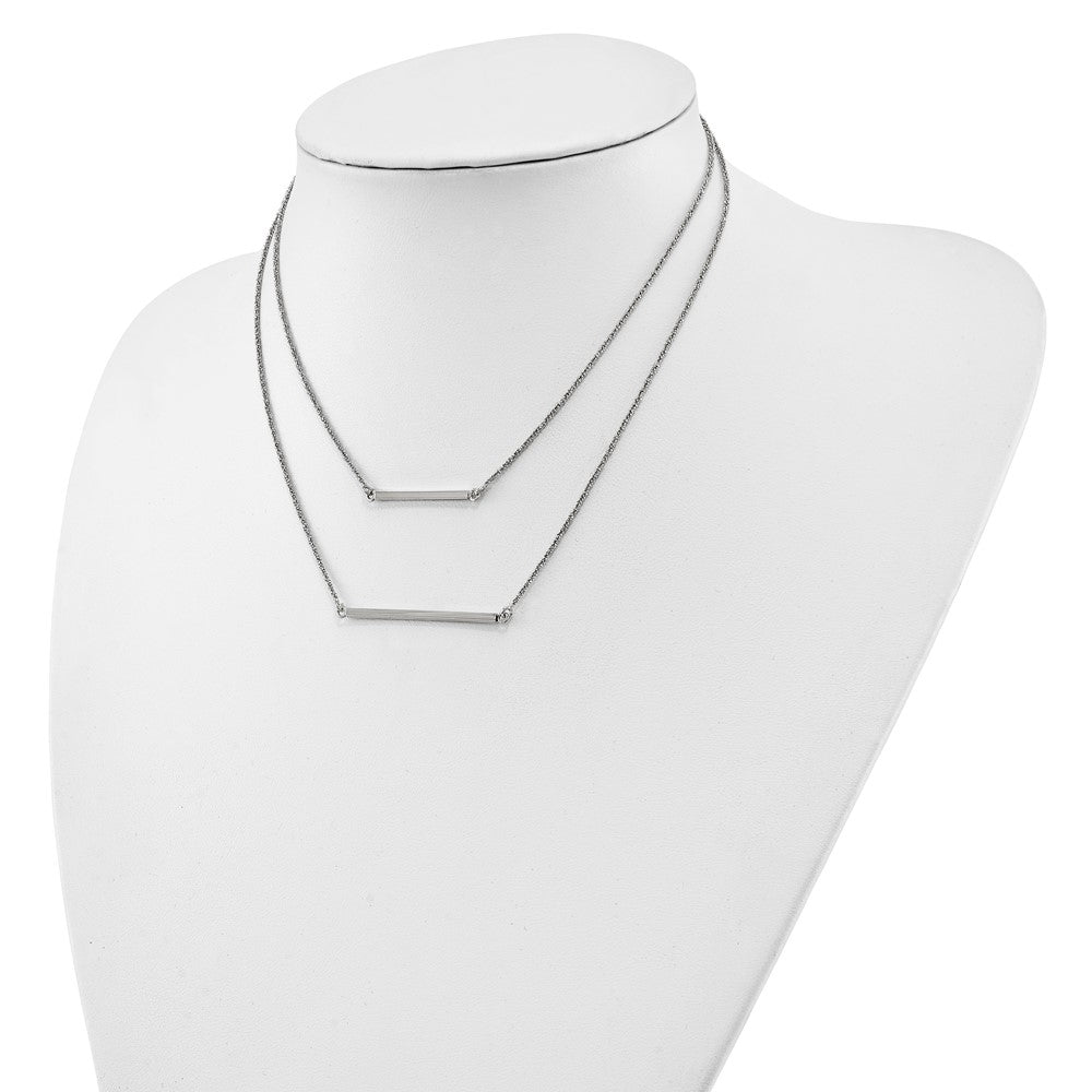 Sterling Silver Double 1.4 mm Strand With 2In Ext. Necklace