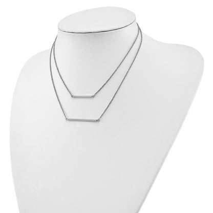 Sterling Silver Double 1.4 mm Strand With 2In Ext. Necklace