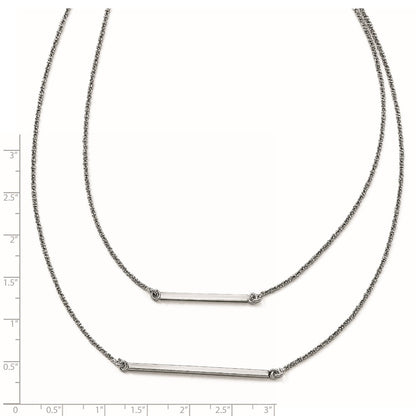 Sterling Silver Double 1.4 mm Strand With 2In Ext. Necklace