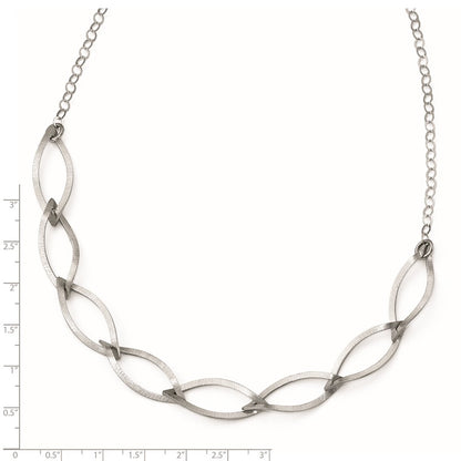 Sterling Silver Brushed W/ 2In Ext. Necklace