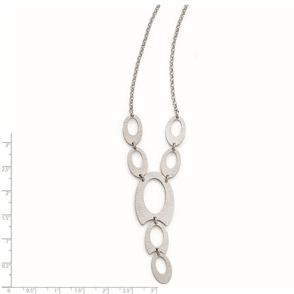 Sterling Silver Brushed W/ 1.5In Ext. Necklace