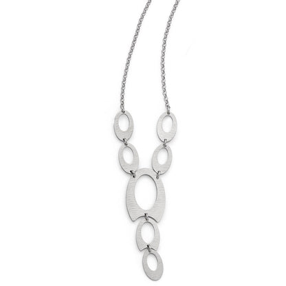 Sterling Silver Brushed W/ 1.5In Ext. Necklace