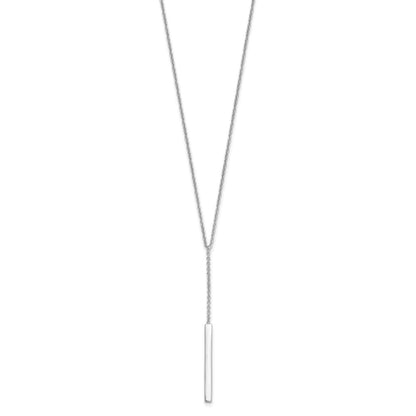 Sterling Silver Polished W/1In Ext. Necklace