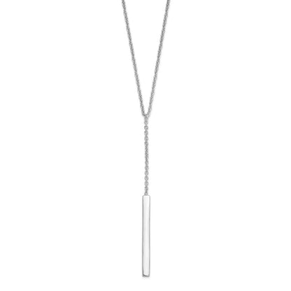 Sterling Silver Polished W/1In Ext. Necklace