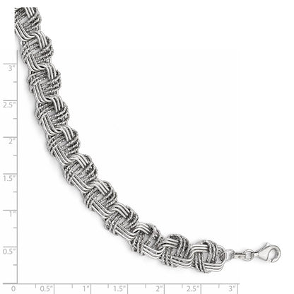 Sterling Silver Polished & Dc Chain Bracelet